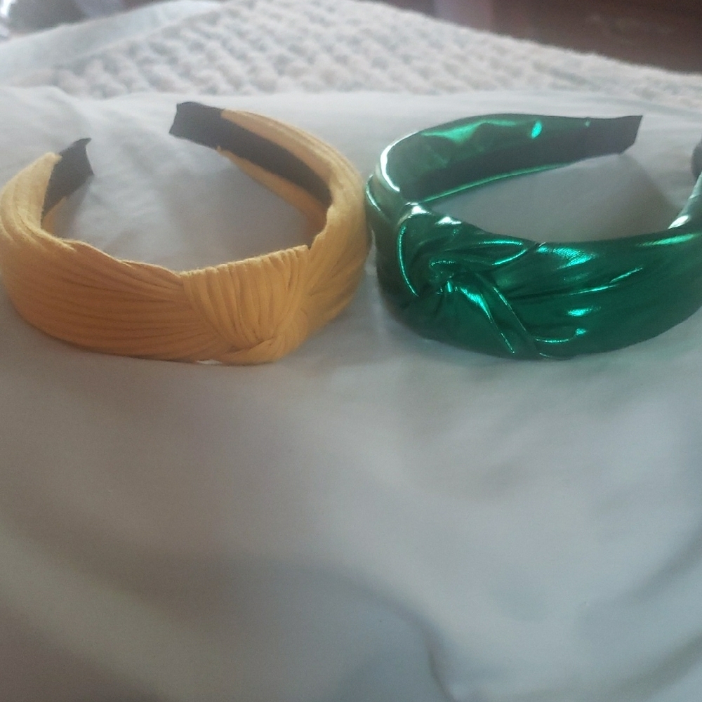 Hairbands Stylish Yellow and Green  bundle